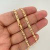 Cadena It plana diamantada Tres oros 18k 9,75 Gr / 3,2 mm / 60 Cm