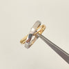 Argollas de matrimonio helices diamantes blancos Oro amarillo y Oro blanco 18k / Talla 7/11 / 11,80 Gr