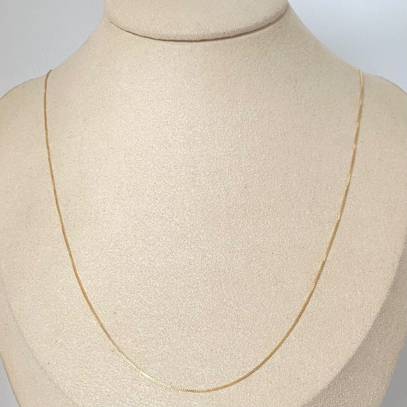 EDELIND 750/18 K Oro Amarillo Cadena Veneciana 0.7 Mm Collar Cadena Para Mujer Hombre, Long. 38 Cm, Peso Ap.2.1 G Con Caja De Regalo De Joyería