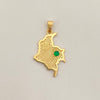 Dije mapa de colombia (POR FABRICACION) Oro amarillo 18k 4,41 Gr / 3 Cm
