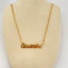 Herraje nombre (POR FABRICACION)  Oro amarillo 18k 4,65 Gr / 4 Cm