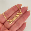 Herraje nombre (POR FABRICACION)  Oro amarillo 18k 4,65 Gr / 4 Cm