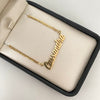 Herraje nombre (POR FABRICACION)  Oro amarillo 18k 4,65 Gr / 4 Cm
