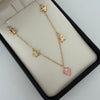 Pulso aro seguido colgantes figuras Oro amarillo 18k 2,60 Gr / 19 Cm  Broche 0,40