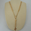 Rosario diamantado crucero casting cruz fe  Oro amarillo 18k 10,45 Gr / 4 mm / 61 Cm Broche 0,40