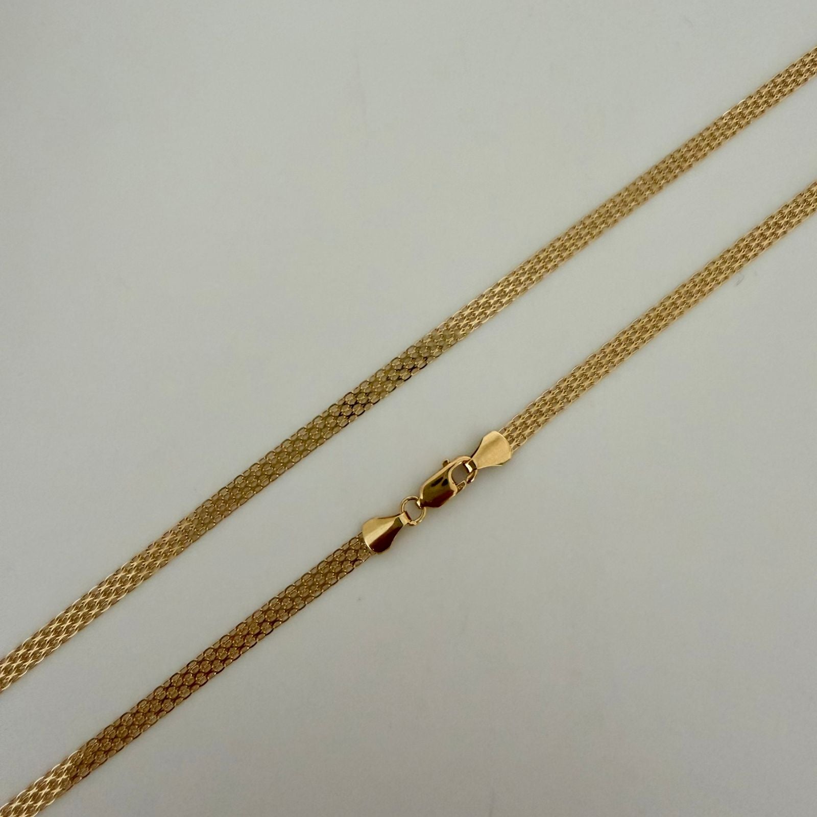 Cadena It china espejo doble carril Oro amarillo 18k +1 / 4,85 Gr / 3 mm / 50 Cm