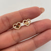 Topos corazon mk con circones blancos  Oro amarillo 18k 1,1 Gr / 9,6 mm
