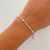 Pulso tenis con diamantes  Oro blanco 18k 6,45 Gr / 1,9 mm / 18,3 Cm