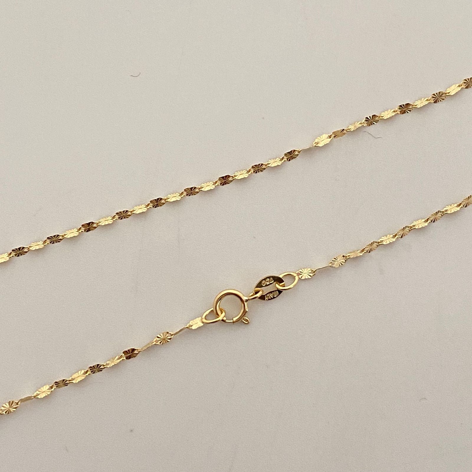 Cadena It flor espejo  Oro amarillo 18k 1,05 Gr / 1,51 mm / 50 Cm