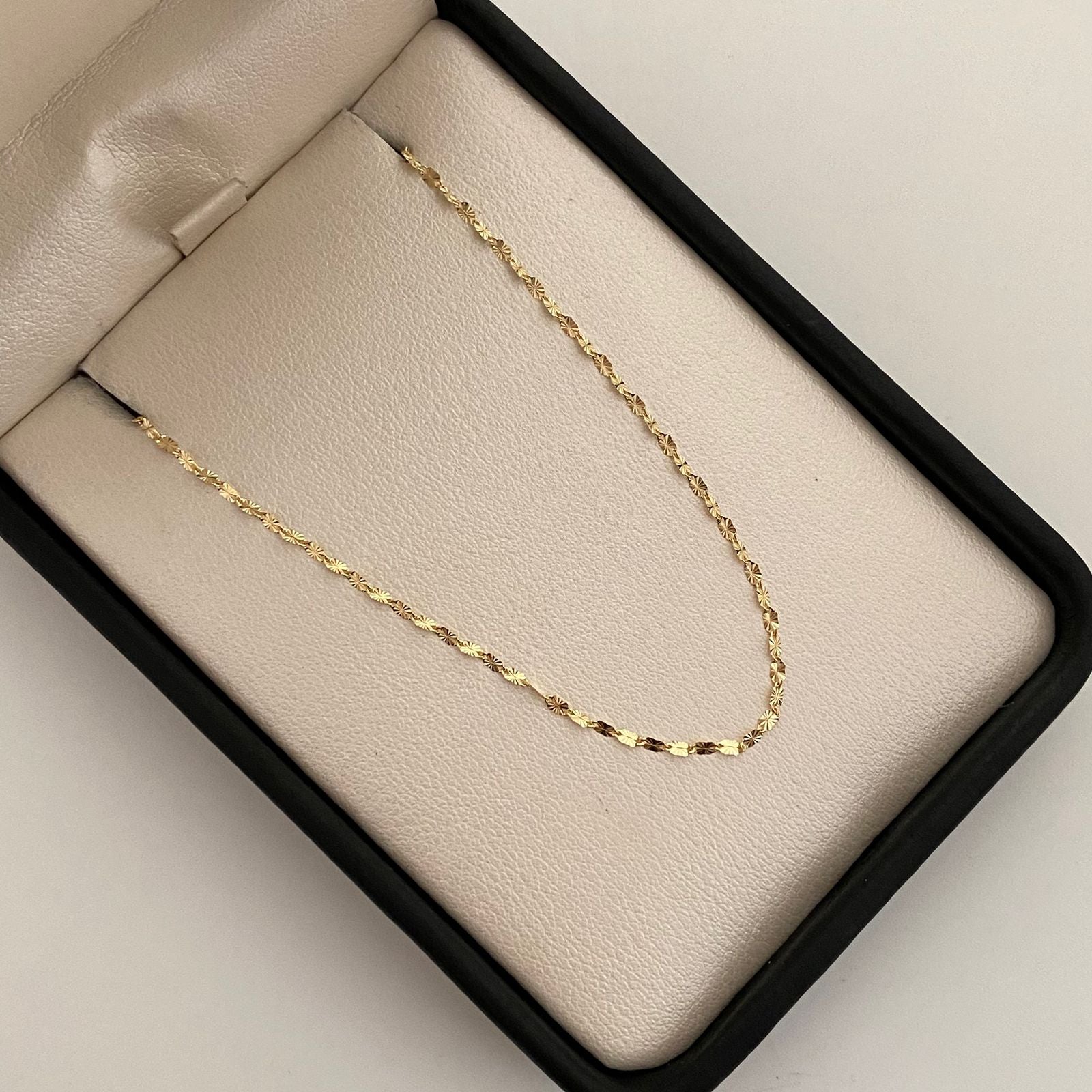 Cadena It flor espejo  Oro amarillo 18k 0,9 Gr / 1,5 mm / 40 Cm