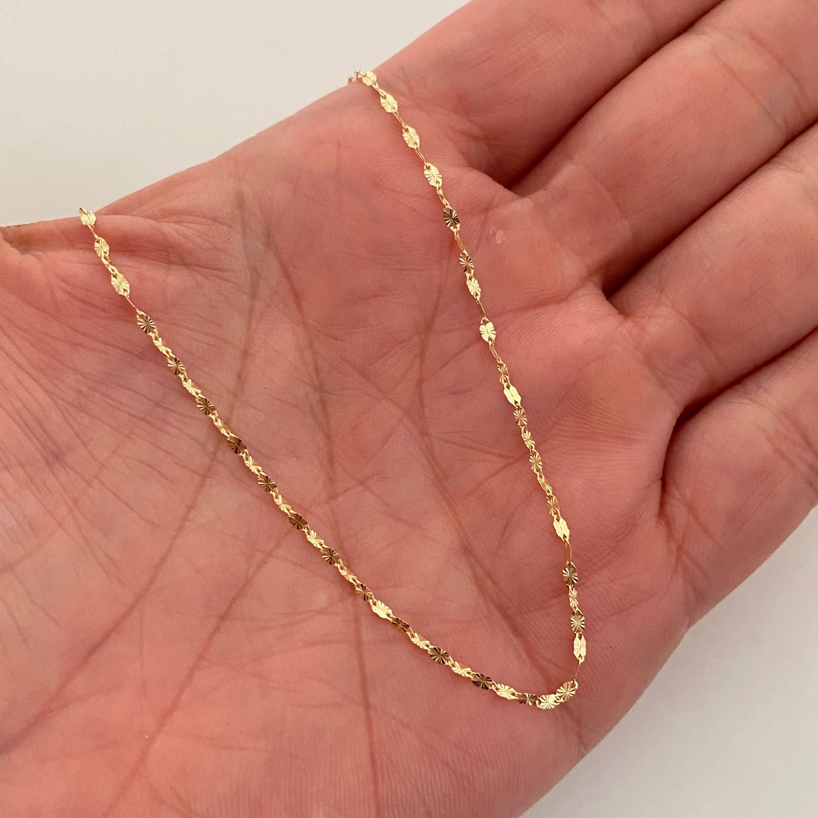 Cadena It flor espejo  Oro amarillo 18k 0,9 Gr / 1,5 mm / 40 Cm