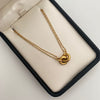 Pulso It aro seguido con herrajes tu y yo  Oro amarillo 18k +4 / 3,25 Gr / 1,2 mm / 19,5 Cm