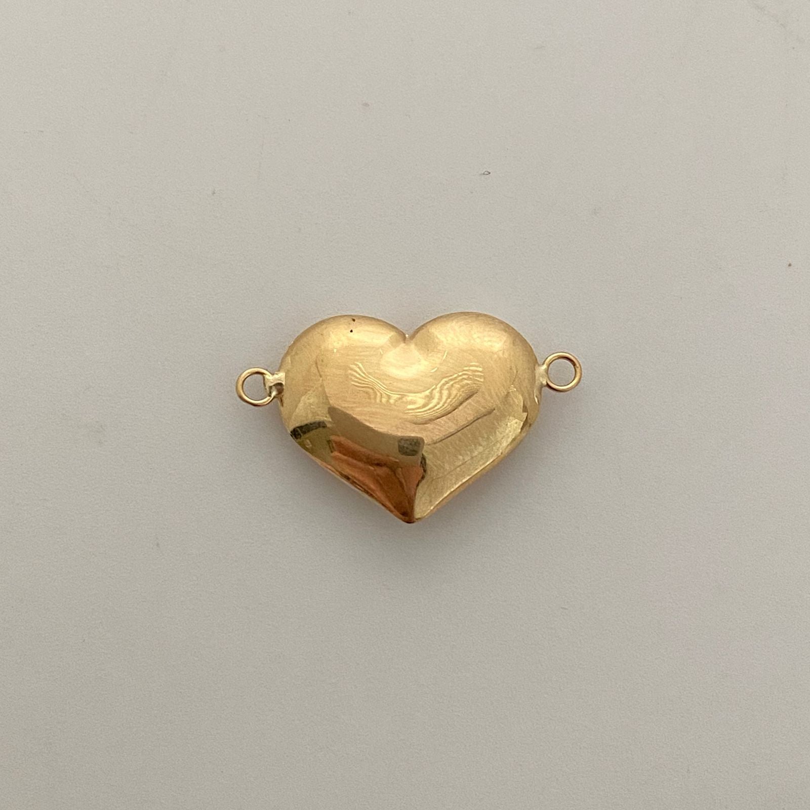 Herraje corazon inflado Oro amarillo 18k 1,1 Gr / 1,6 Cm