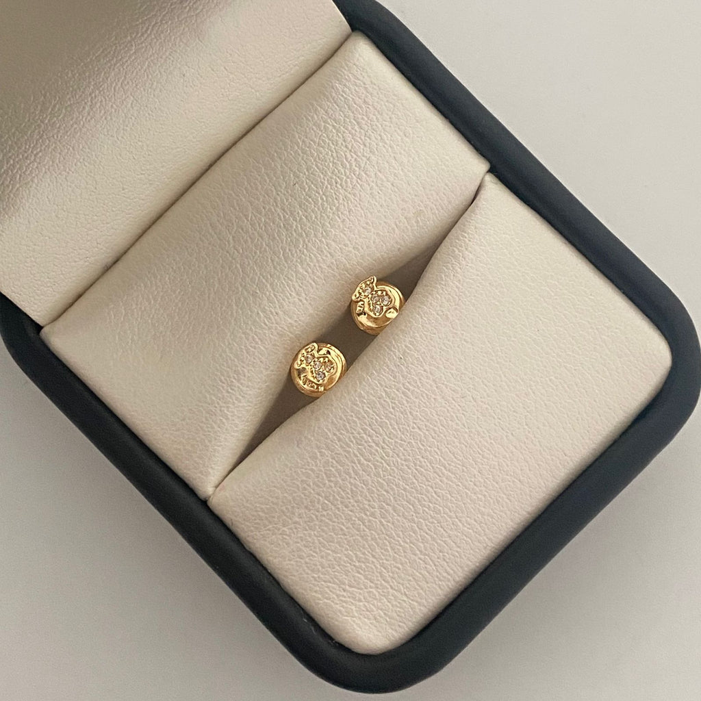 Topos oso th con circones blancos  Oro amarillo 18k 0,55 Gr / 3,21 mm