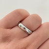 Anillo argollas Diamantes (por fabricacion) Oro blanco 18k / Talla 11/7 / +1 / 15,3 Gr / 4,7 mm