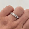 Anillo argollas Diamantes (por fabricacion) Oro blanco 18k / Talla 11/7 / +1 / 15,3 Gr / 4,7 mm