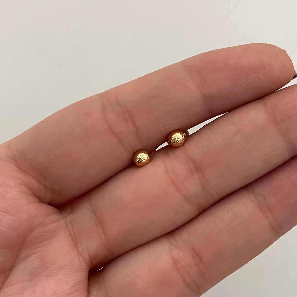 Topos Bola Diamantada 4mm Oro amarillo 18k 0,5 Gr