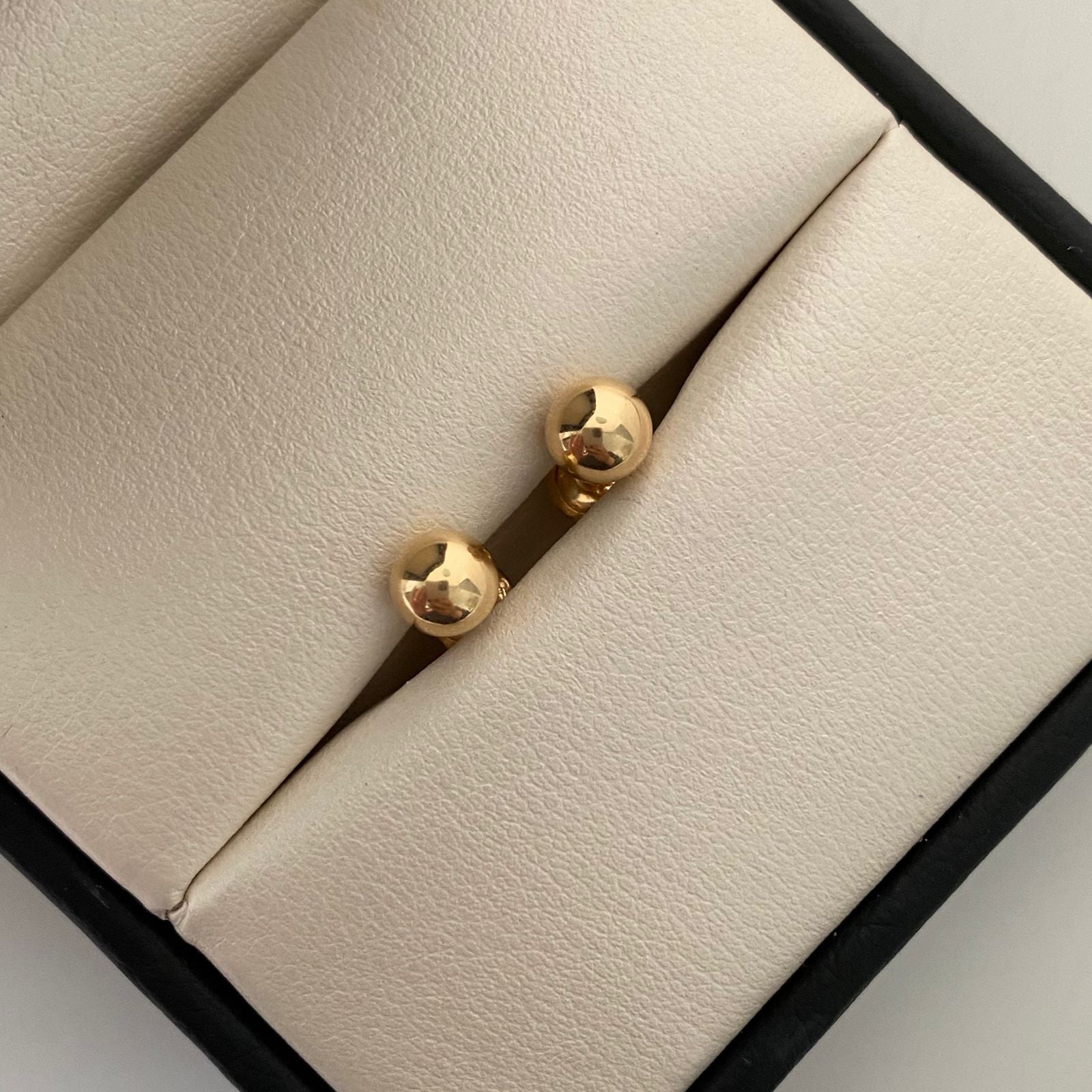 Topos Bola Lisa 6mm Oro amarillo 18k 0,6 Gr
