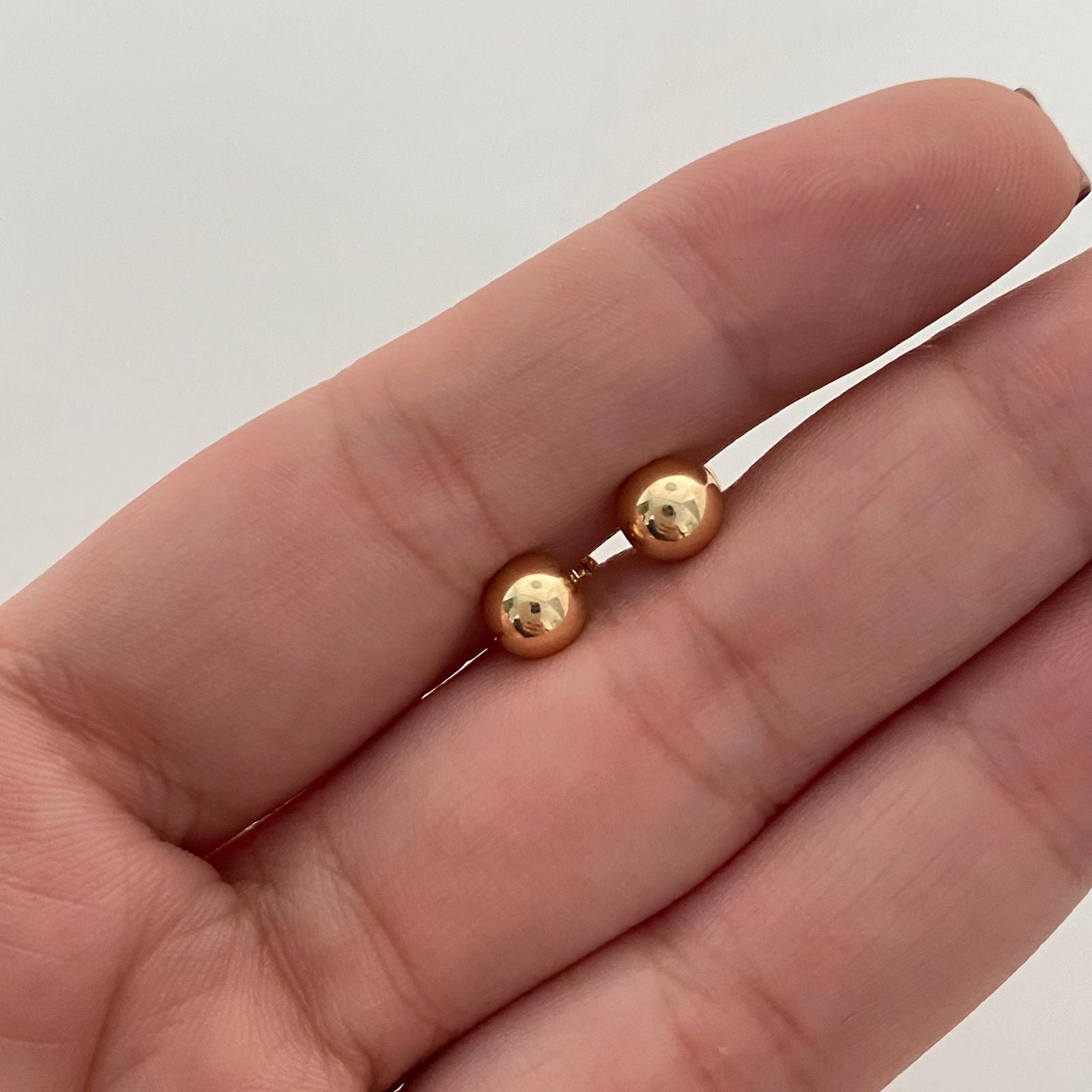 Topos Bola Lisa 6mm Oro amarillo 18k 0,6 Gr