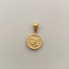Dije San miguel redondo Oro amarillo 18k 0,8 Gr / 12,3 mm / 2 Cm