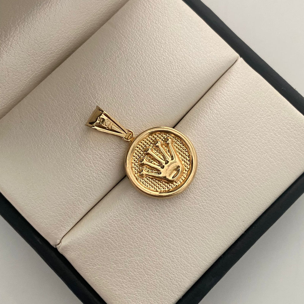 Dije Corona Rx Oro amarillo 18k 1,45 Gr / 16,4 mm / 2,8 Cm