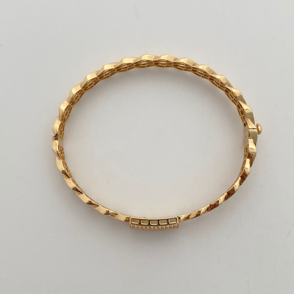 Aro It Cubana MonCh Oro amarillo 18k +4 / 10,8 Gr / 7,6 mm / 18 Cm