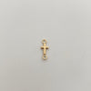 Herraje Cruz lisa Oro amarillo 18k 0,2 Gr / 1,3 Cm