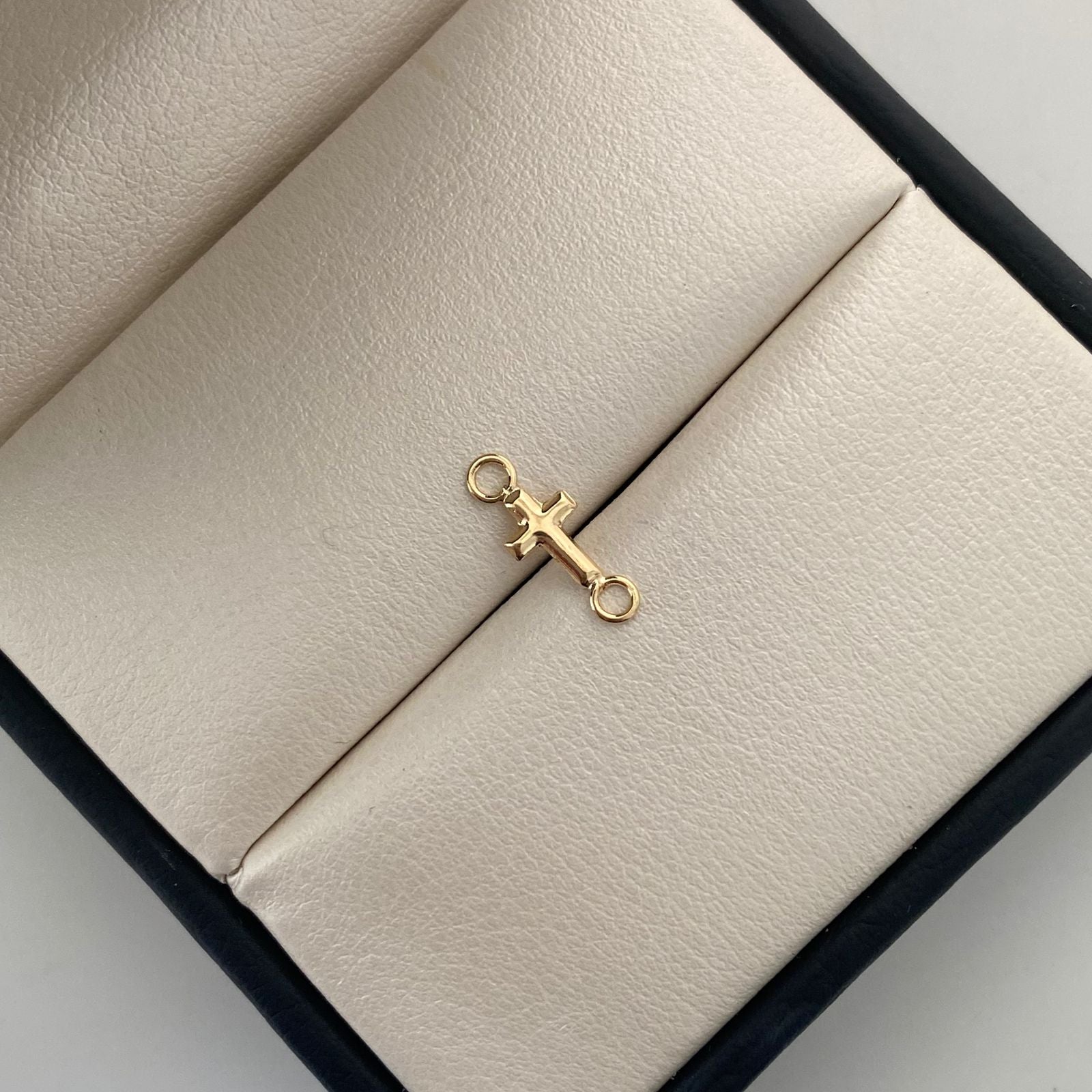 Herraje Cruz lisa Oro amarillo 18k 0,2 Gr / 1,3 Cm