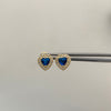 Topos Corazon Casting Azul oscuro Oro amarillo 18k 1,25 Gr / 7,7 mm