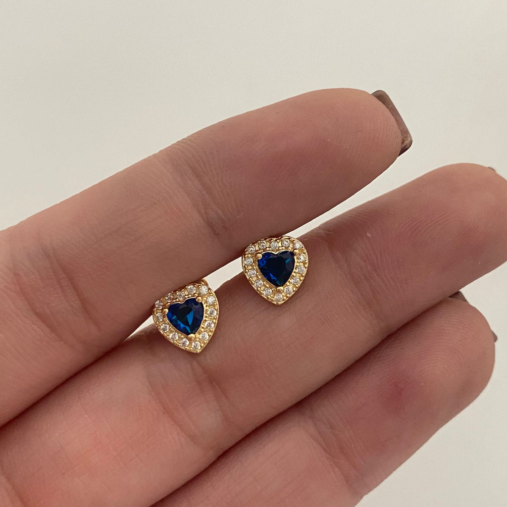 Topos Corazon Casting Azul oscuro Oro amarillo 18k 1,25 Gr / 7,7 mm