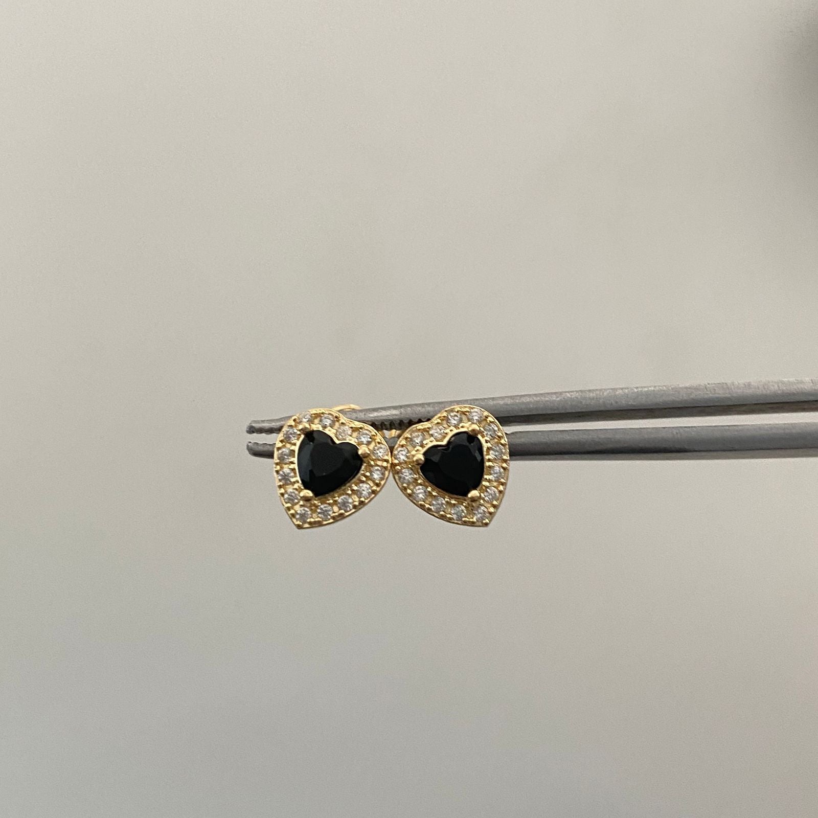 Topos Corazon Casting Negro Oro amarillo 18k 1,25 Gr / 7,7 mm