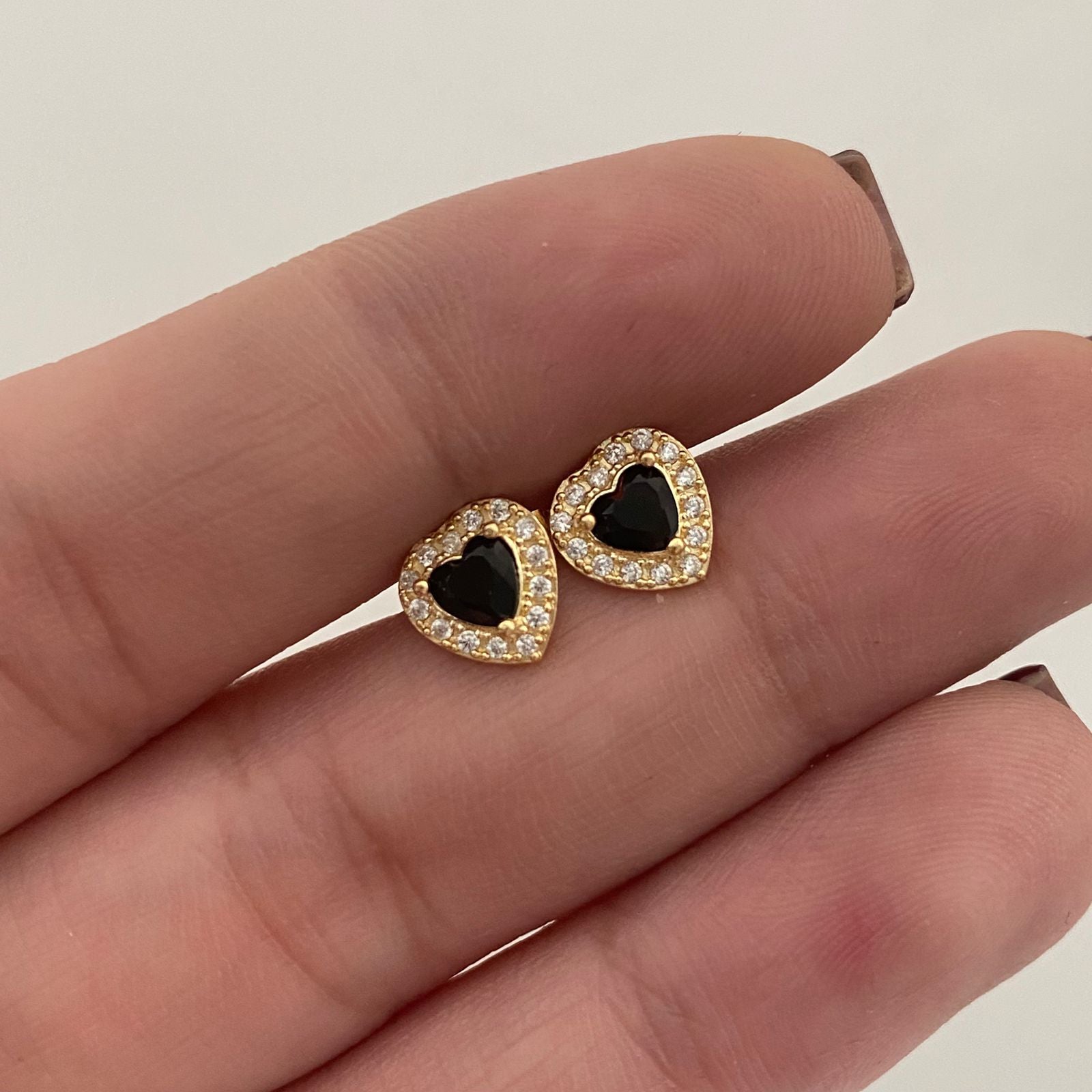 Topos Corazon Casting Negro Oro amarillo 18k 1,25 Gr / 7,7 mm