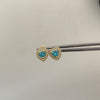 Topos Corazon casting Agua Marina Oro amarillo 18k 1,3 Gr / 7,7 mm