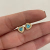 Topos Corazon casting Agua Marina Oro amarillo 18k 1,3 Gr / 7,7 mm