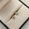 Topos Corazon casting Agua Marina Oro amarillo 18k 1,3 Gr / 7,7 mm