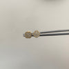 Topos Trebol Casting Blanco Oro amarillo 18k 0,95 Gr / 5,8 mm