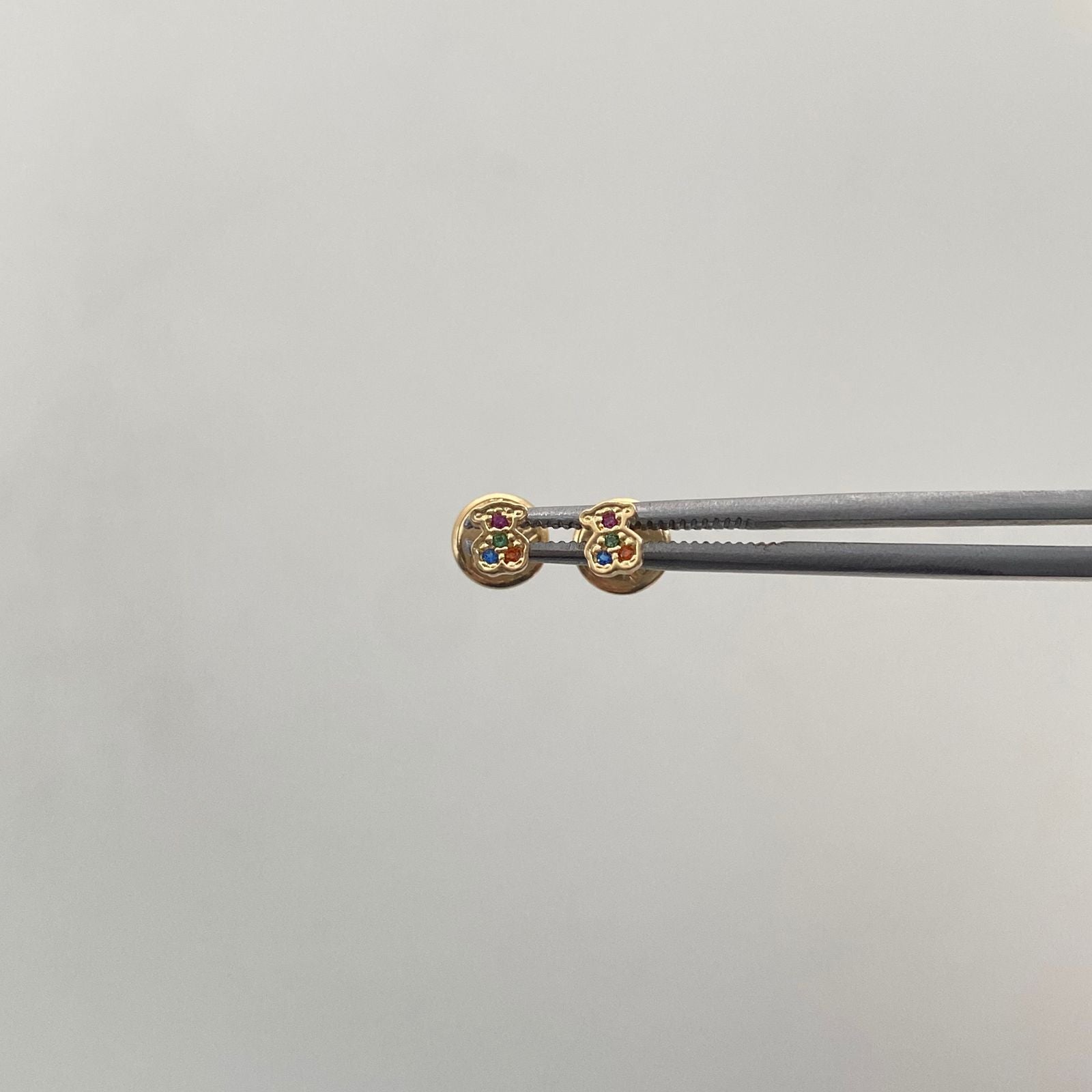 Topos Oso Th Multicolor Oro amarillo 18k 0,55 Gr / 3,3 mm