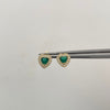 Topos Corazon Casting Verde Oro amarillo 18k 1,25 Gr / 7,7 mm