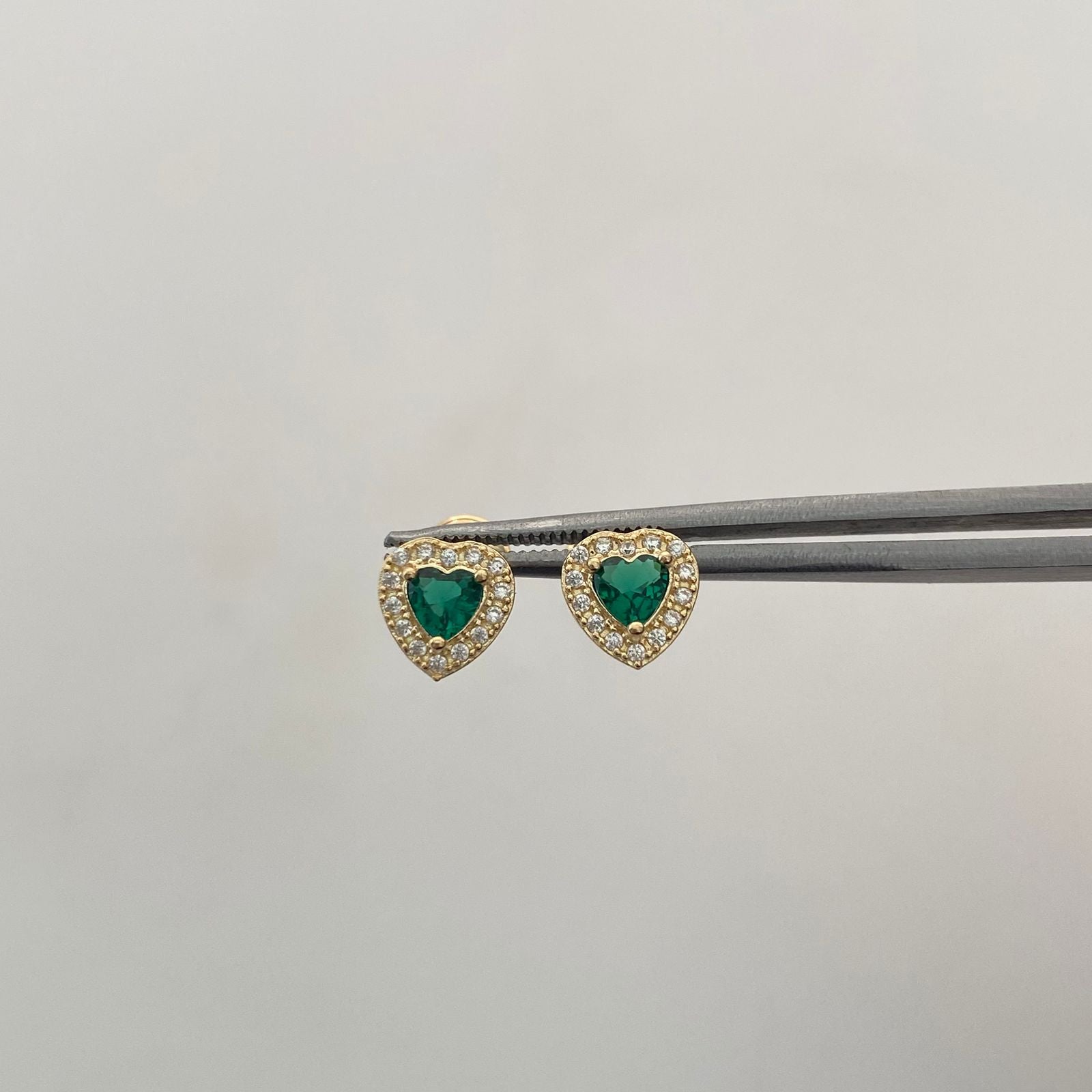 Topos Corazon Casting Verde Oro amarillo 18k 1,25 Gr / 7,7 mm