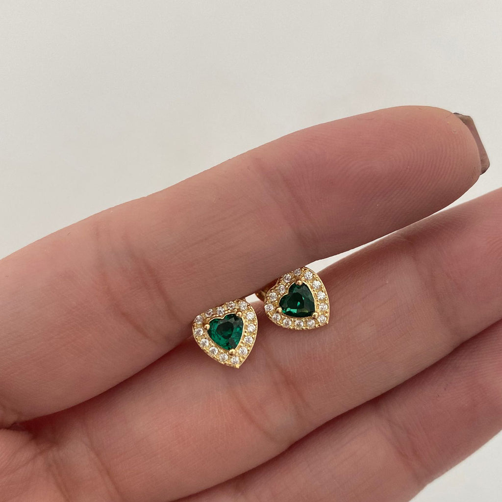 Topos Corazon Casting Verde Oro amarillo 18k 1,25 Gr / 7,7 mm