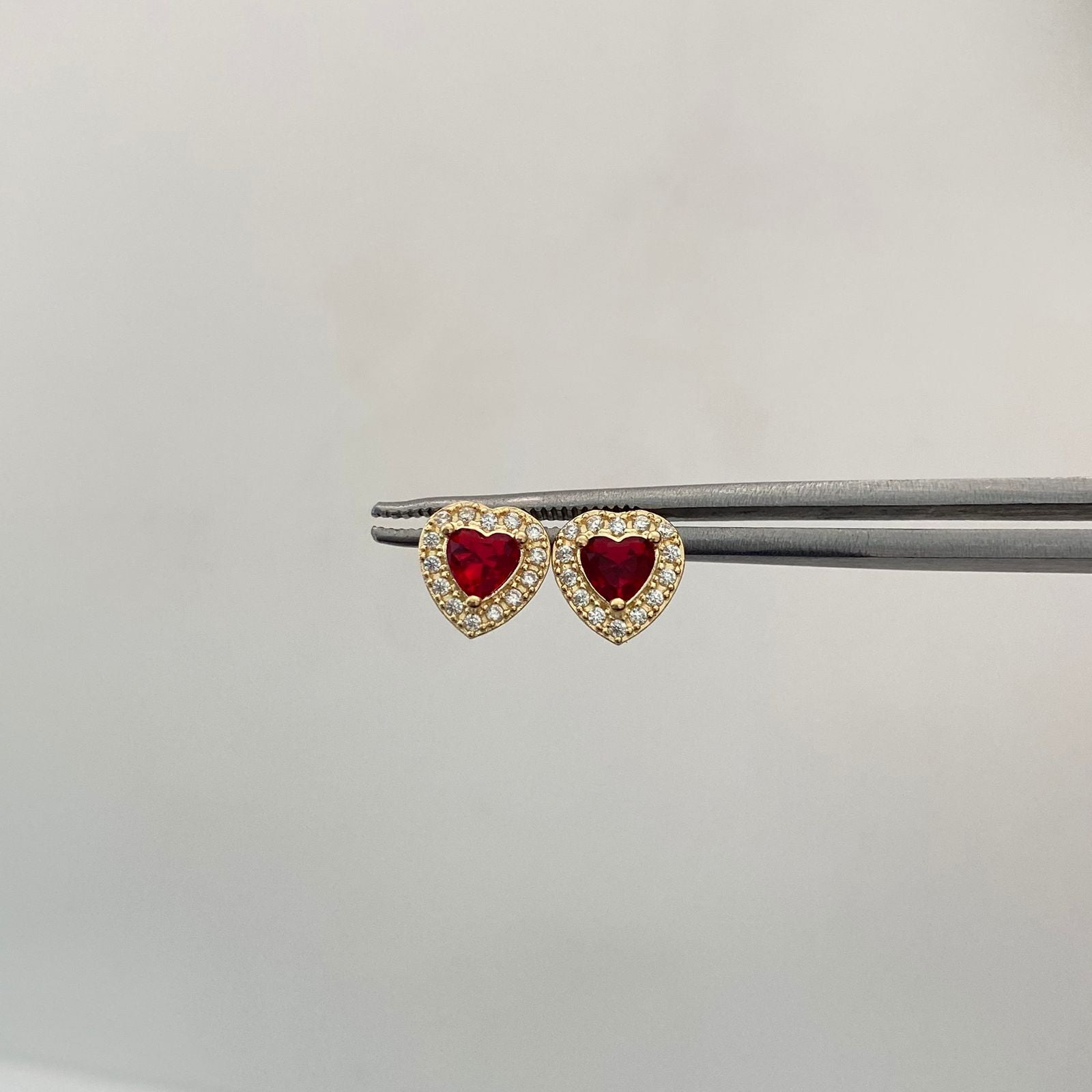 Topos Corazon Casting Rojo Oro amarillo 18k 1,25 Gr / 7,7 mm