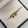 Topos Corazon Casting Rojo Oro amarillo 18k 1,25 Gr / 7,7 mm