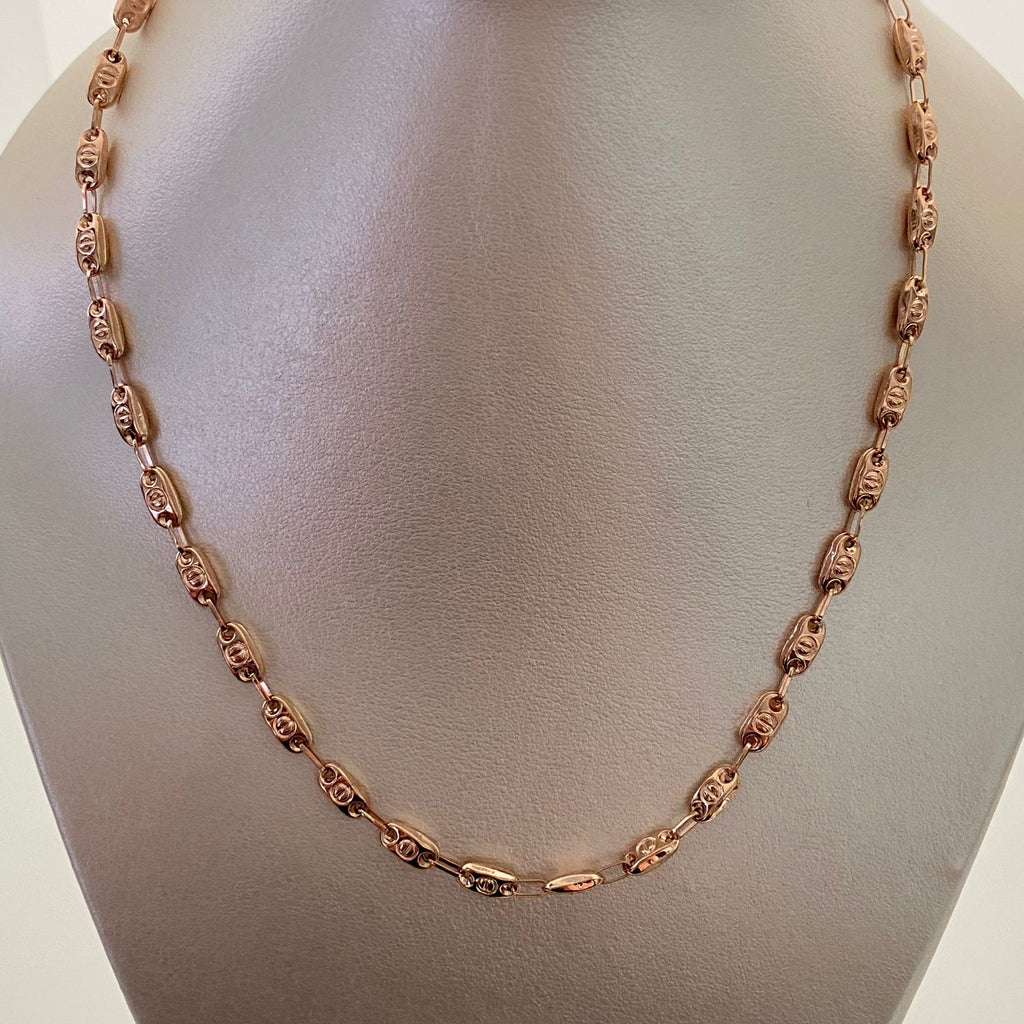 Cadena Rustica Oro rosa 18k +1 / 8,45 Gr / 4,3 mm / 60 Cm Broche 0,60