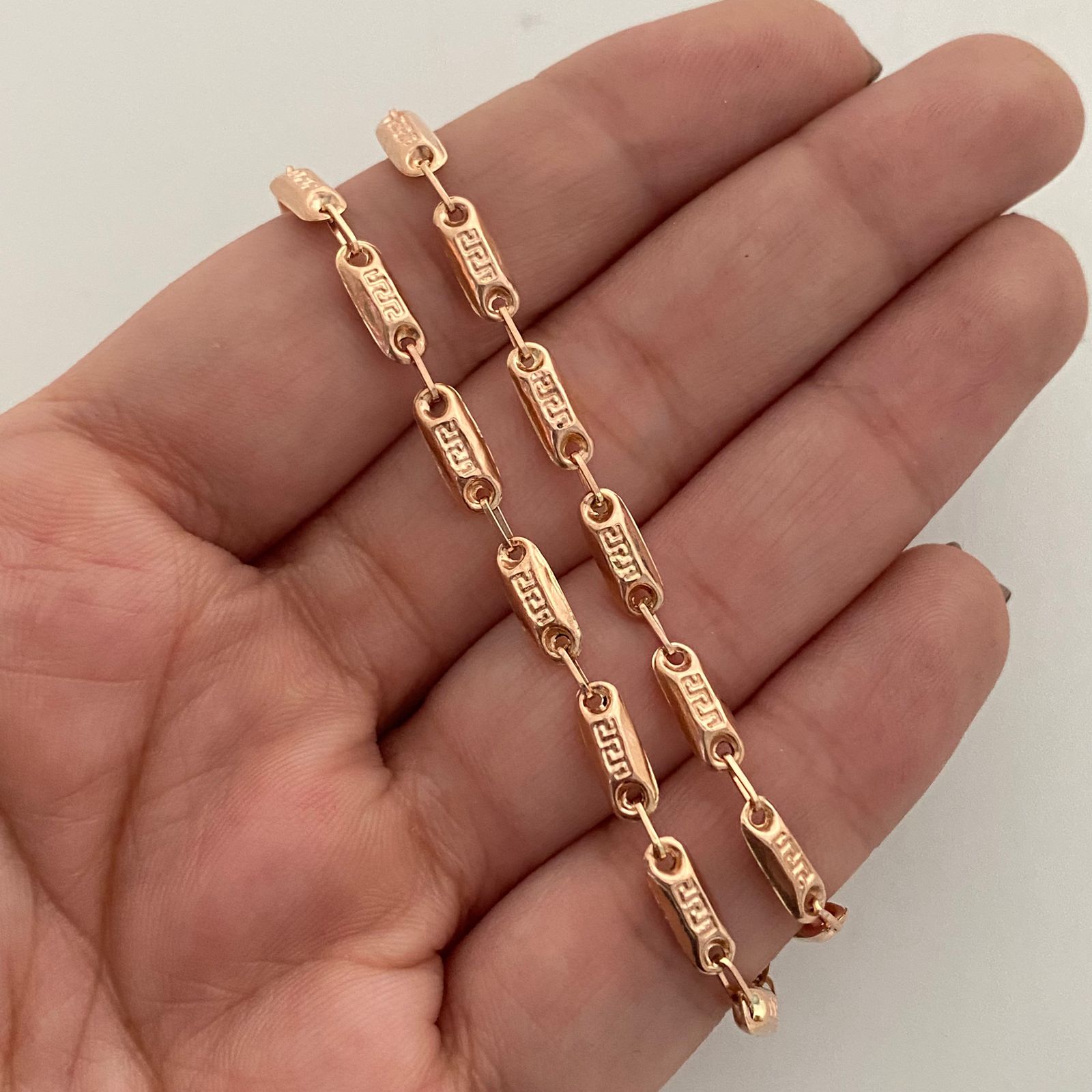 Cadena Rustica Oro rosa 18k +1 / 8,25 Gr / 3,7 mm / 60 Cm Broche 0,60