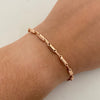 Pulso rustico Oro rosa 18k +1 / 3,60 gr / 3,5 mm / 21 cm broche 0,60