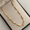 cadena rustica cilindro diamantado oro amarillo 18k 12,65 gr / 3,3 mm / 60 cm broche 0,60