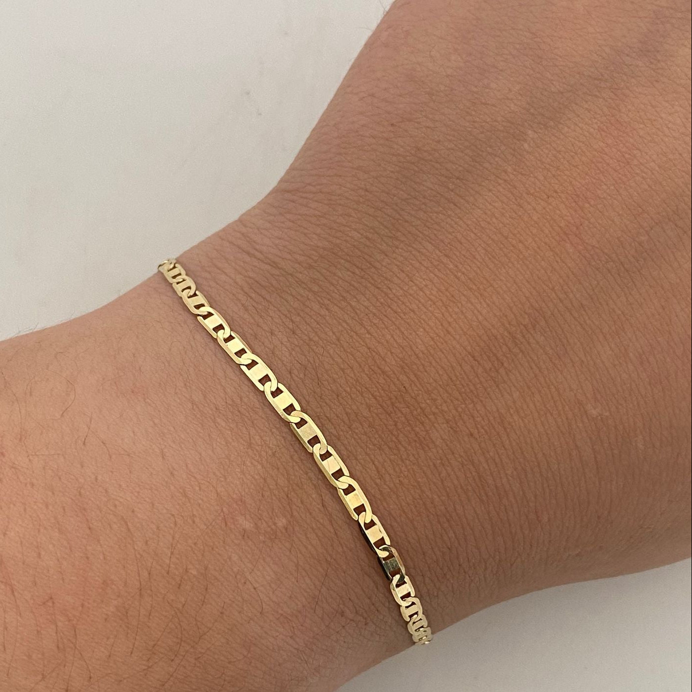 Pulso It plano liso Oro amarillo 18k 2,4 Gr / 2,7 mm / 19 Cm