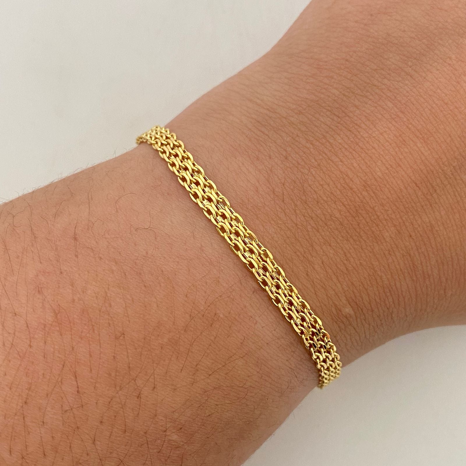 Pulso It Chino Oro amarillo 18k +1 / 3,25 Gr / 4,2 mm / 20 Cm