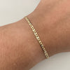 Pulso It Plana Diamantada Tres oros 18k +1 / 2,1 Gr / 2,5 mm / 19,3 Cm