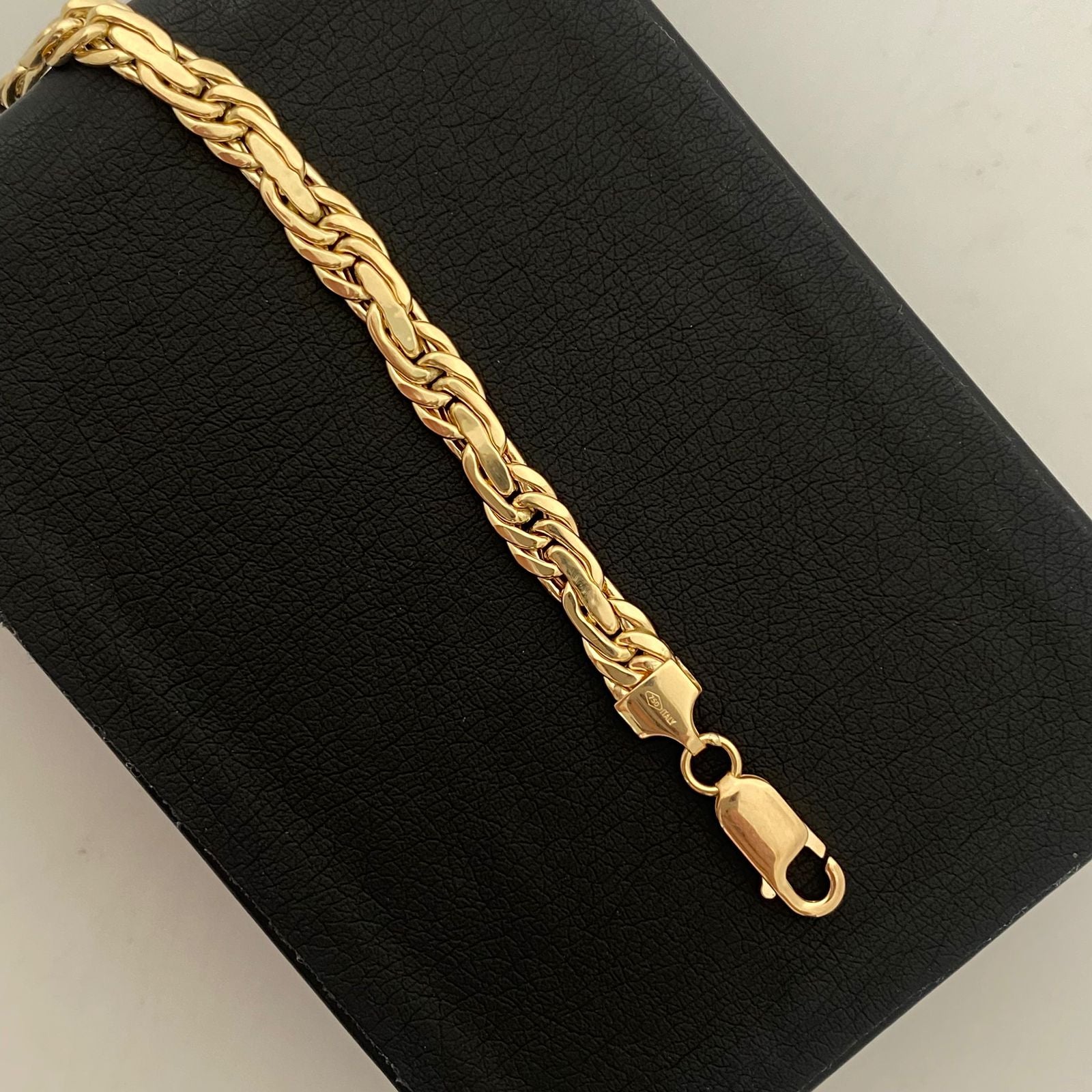 Pulso It Plano tejido especial Oro amarillo 18k +4 / 5,8 Gr / 5,7 mm / 19,4 Cm
